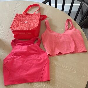 Lululemon Wunder Train Racerback Tank Top & Align Tank size 6 includes Lulu bag